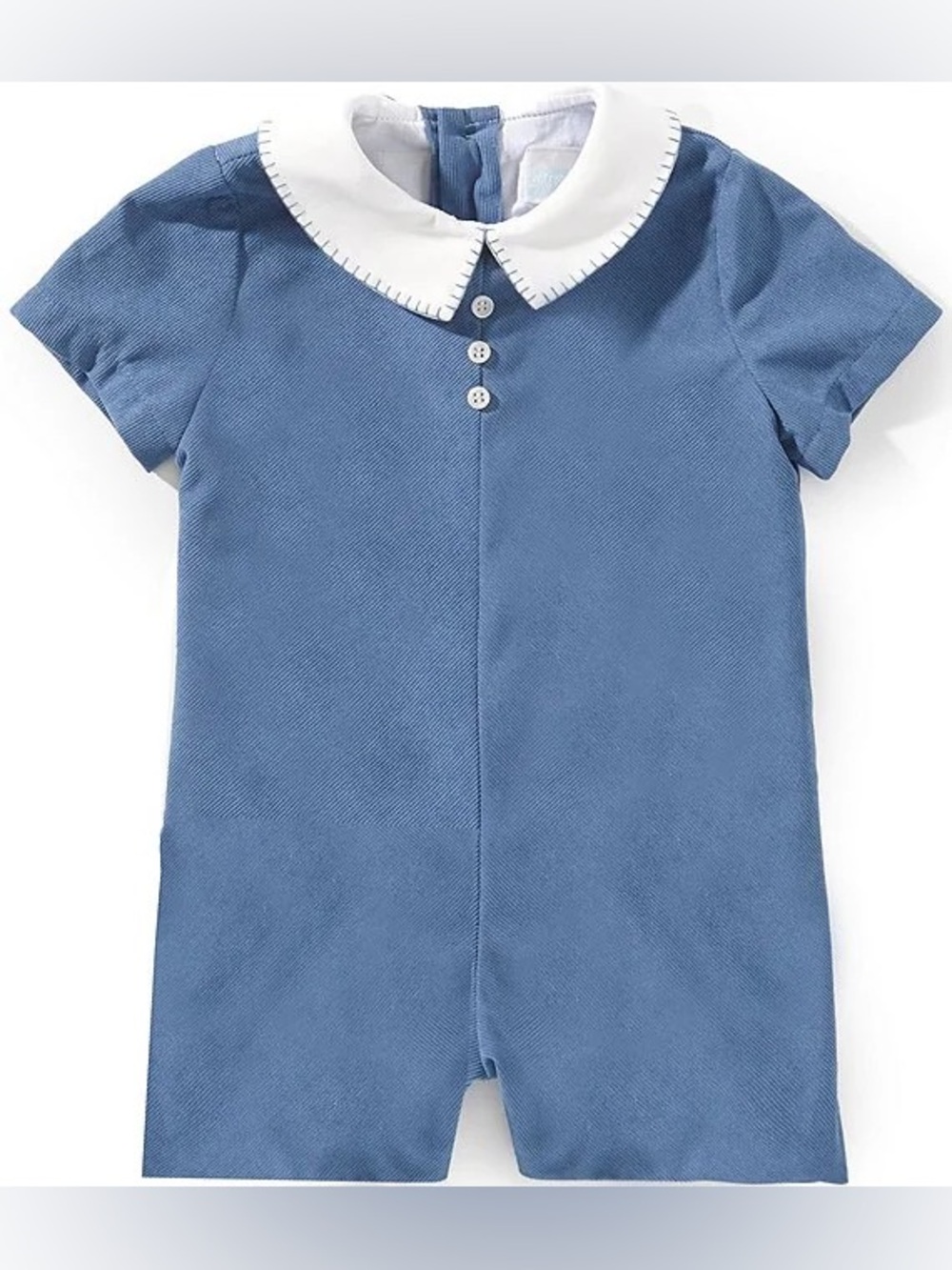 Edgehill Collection Baby Boys Peter Pan Collar Corduroy Romper - Picture 1 of 7